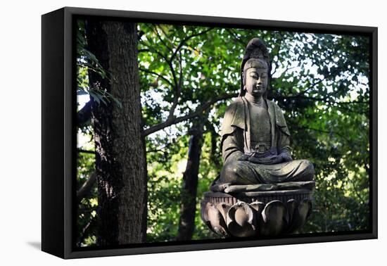 Buddha in the Sankeien Garden, Yokohama, Tokyo, Japan, Asia-David Pickford-Framed Premier Image Canvas