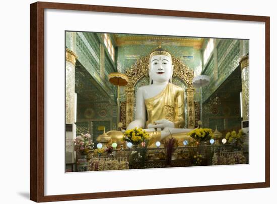 Buddha Inside a Temple on Sagaing Hill, Sagaing, Myanmar (Burma), Southeast Asia-Alex Robinson-Framed Photographic Print