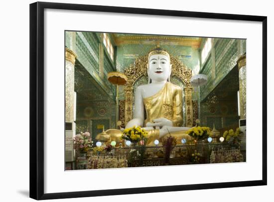 Buddha Inside a Temple on Sagaing Hill, Sagaing, Myanmar (Burma), Southeast Asia-Alex Robinson-Framed Photographic Print