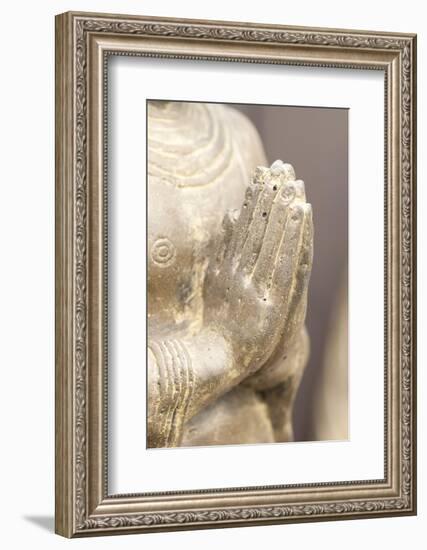 Buddha Made of Sandstone with Folded Hands-Alexander Georgiadis-Framed Photographic Print