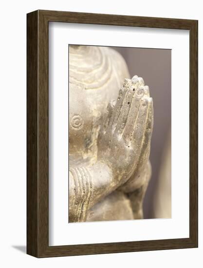 Buddha Made of Sandstone with Folded Hands-Alexander Georgiadis-Framed Photographic Print