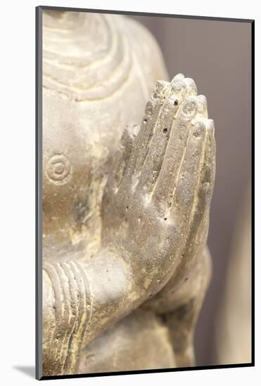 Buddha Made of Sandstone with Folded Hands-Alexander Georgiadis-Mounted Photographic Print