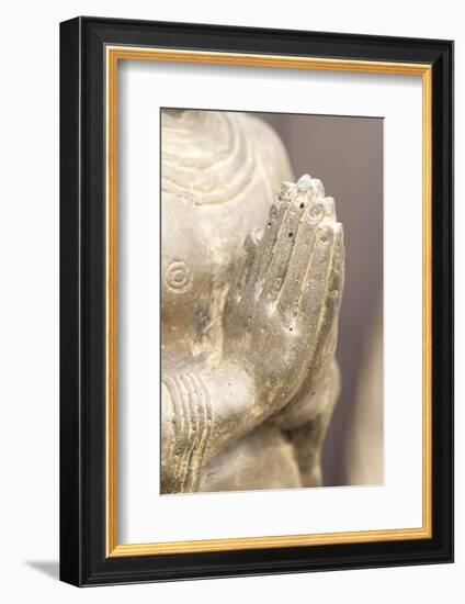 Buddha Made of Sandstone with Folded Hands-Alexander Georgiadis-Framed Photographic Print