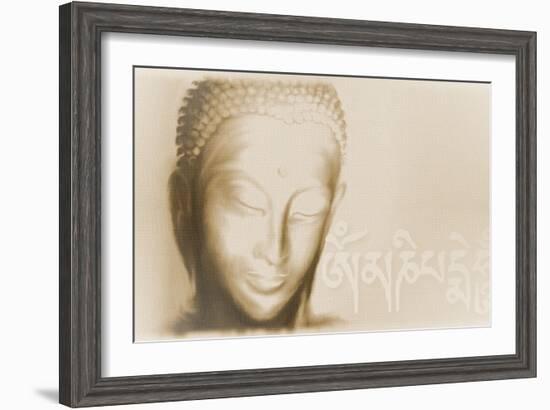 Buddha- Om mani padme hum-Christine Ganz-Framed Art Print