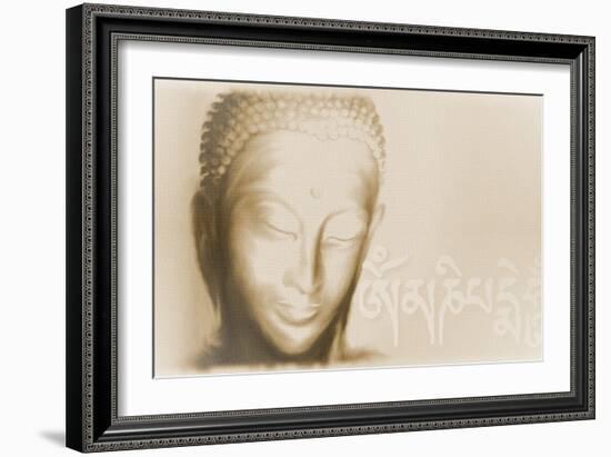 Buddha- Om mani padme hum-Christine Ganz-Framed Art Print