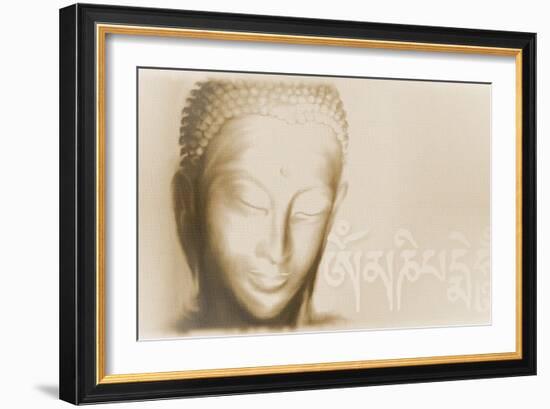 Buddha- Om mani padme hum-Christine Ganz-Framed Art Print