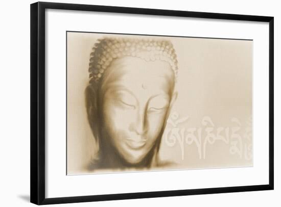 Buddha- Om mani padme hum-Christine Ganz-Framed Art Print