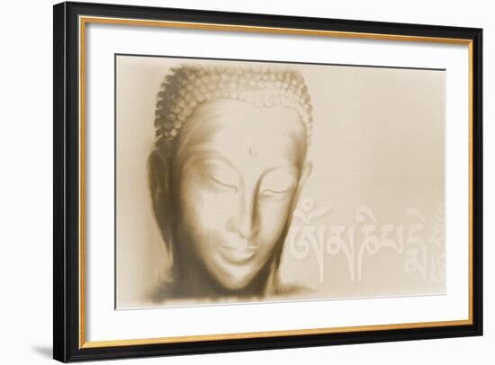 Buddha- Om mani padme hum-Christine Ganz-Framed Art Print