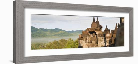 Buddha Panorama, Borobudur Temple, UNESCO World Heritage Site, Java, Indonesia, Southeast Asia-Matthew Williams-Ellis-Framed Photographic Print