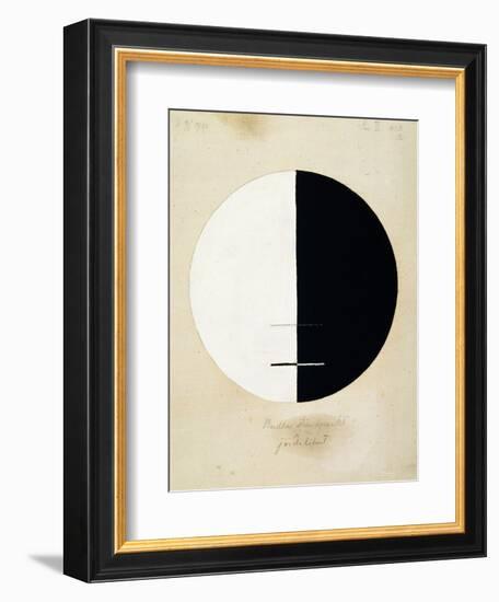 Buddha's Standpoint in the Earthly Life, No. 3A, 1920 (Oil on Canvas)-Hilma af Klint-Framed Giclee Print