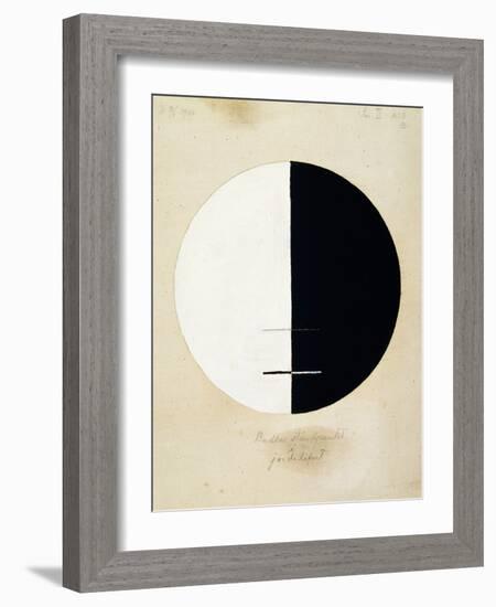 Buddha's Standpoint in the Earthly Life, No. 3A, 1920 (Oil on Canvas)-Hilma af Klint-Framed Giclee Print