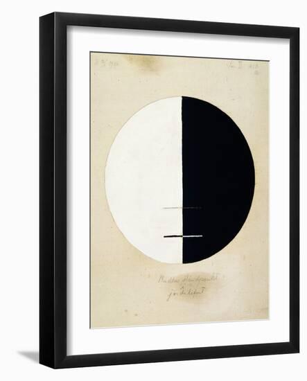 Buddha's Standpoint in the Earthly Life, No. 3A, 1920 (Oil on Canvas)-Hilma af Klint-Framed Giclee Print