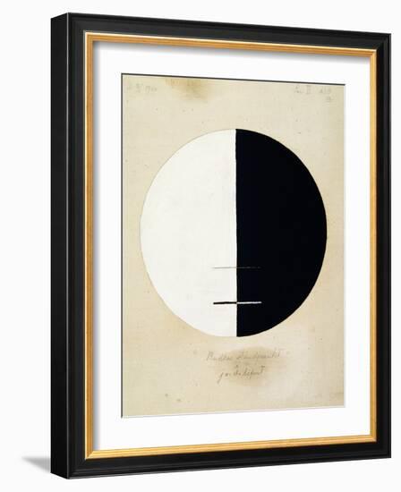 Buddha's Standpoint in the Earthly Life, No. 3A, 1920 (Oil on Canvas)-Hilma af Klint-Framed Giclee Print