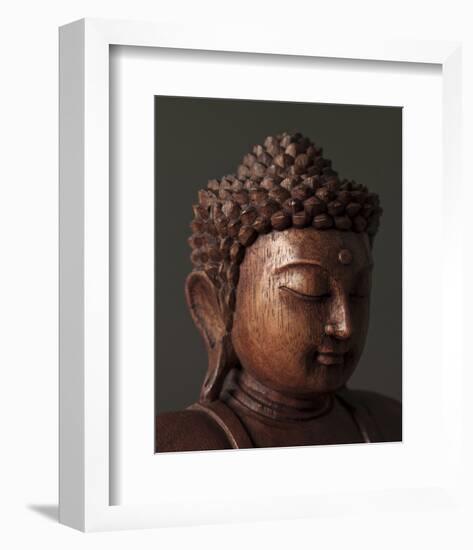 Buddha Sculpture Face-null-Framed Art Print