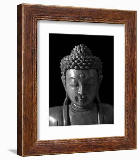 Buddha Sculpture Face-null-Framed Art Print