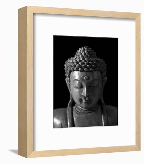 Buddha Sculpture Face-null-Framed Art Print