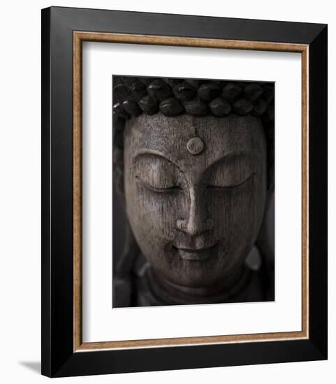 Buddha Sculpture Face-null-Framed Art Print