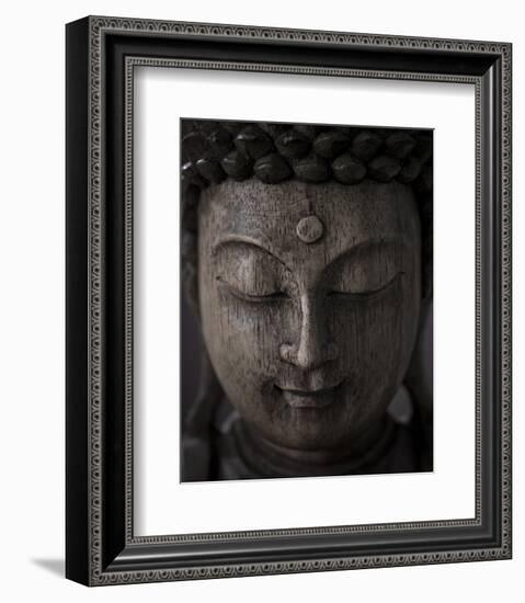 Buddha Sculpture Face-null-Framed Art Print