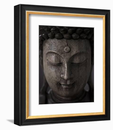 Buddha Sculpture Face-null-Framed Art Print