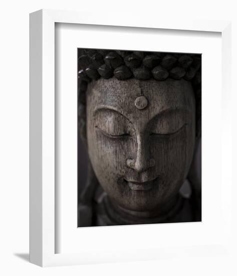 Buddha Sculpture Face-null-Framed Art Print