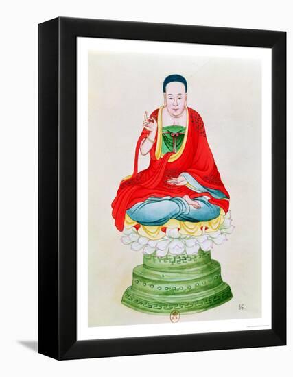 Buddha Seated on a Lotus Flower-null-Framed Premier Image Canvas