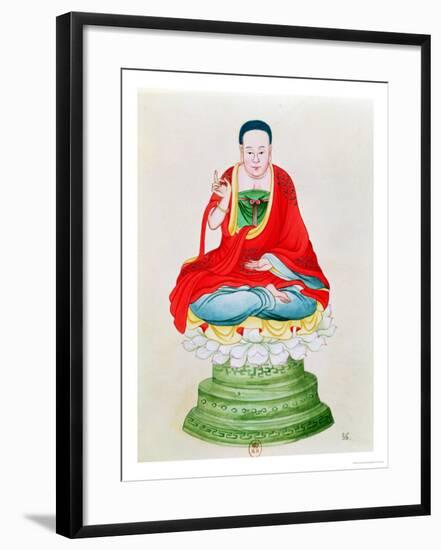 Buddha Seated on a Lotus Flower-null-Framed Giclee Print