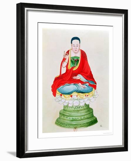 Buddha Seated on a Lotus Flower-null-Framed Giclee Print