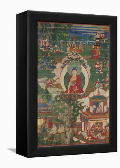 Buddha Shakyamuni and Narrative Scenes-null-Framed Stretched Canvas