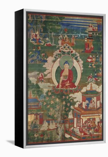 Buddha Shakyamuni and Narrative Scenes-null-Framed Stretched Canvas