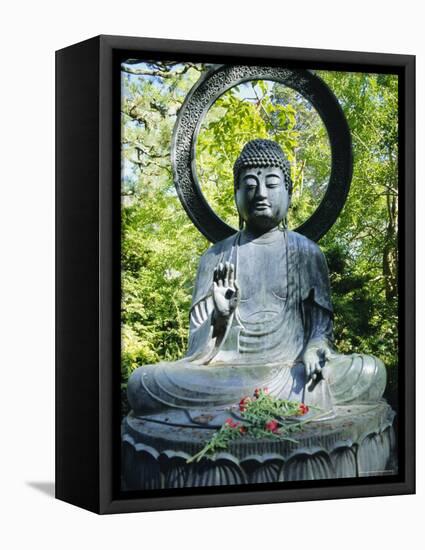 Buddha Statue (1790), Japanese Tea Gardens, Golden Gate Park, San Francisco, California, USA-Fraser Hall-Framed Premier Image Canvas