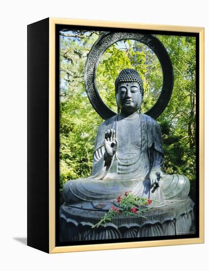 Buddha Statue (1790), Japanese Tea Gardens, Golden Gate Park, San Francisco, California, USA-Fraser Hall-Framed Premier Image Canvas