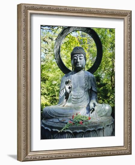 Buddha Statue (1790), Japanese Tea Gardens, Golden Gate Park, San Francisco, California, USA-Fraser Hall-Framed Photographic Print