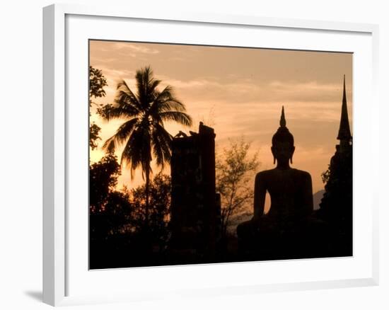 Buddha Statue and Sunset, Thailand-Gavriel Jecan-Framed Photographic Print