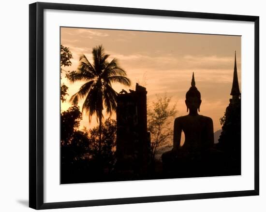 Buddha Statue and Sunset, Thailand-Gavriel Jecan-Framed Photographic Print