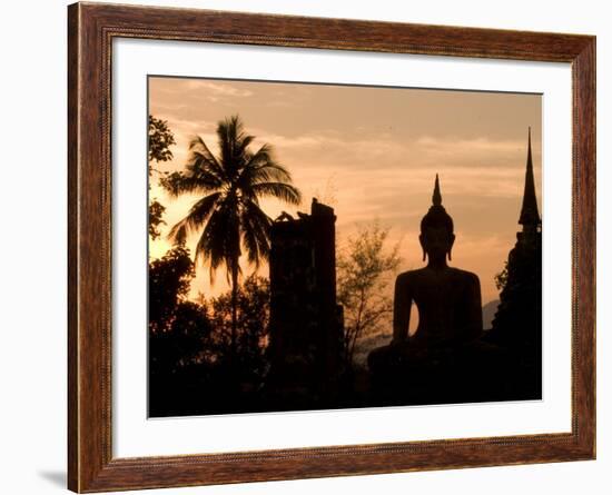 Buddha Statue and Sunset, Thailand-Gavriel Jecan-Framed Photographic Print