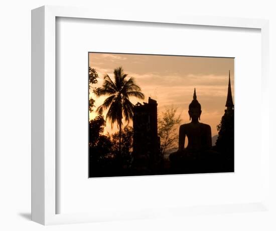 Buddha Statue and Sunset, Thailand-Gavriel Jecan-Framed Photographic Print