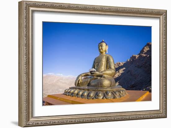 Buddha Statue at Hemis Monastery-saiko3p-Framed Photographic Print