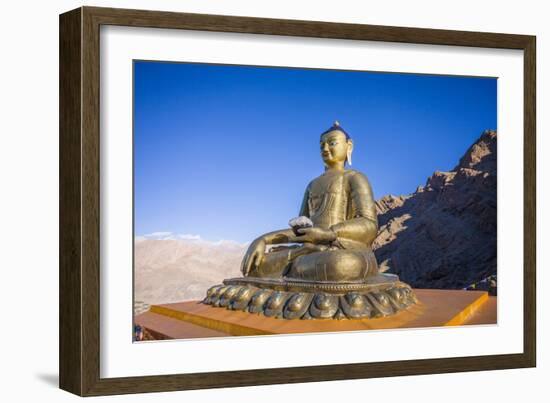 Buddha Statue at Hemis Monastery-saiko3p-Framed Photographic Print