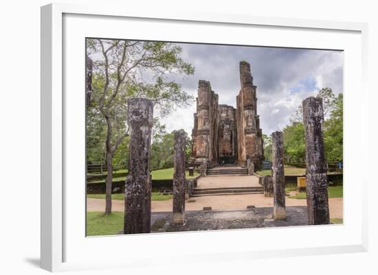 Buddha Statue at Lankatilaka Gedige, Polonnaruwa, UNESCO World Heritage Site, Sri Lanka, Asia-Matthew Williams-Ellis-Framed Photographic Print