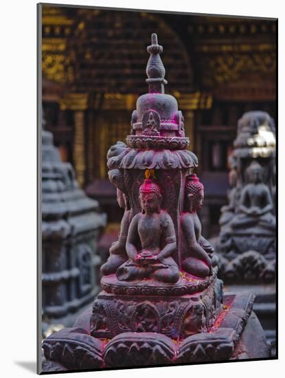 Buddha Statue at Swayambunath Temple, UNESCO World Heritage Site, Kathmandu, Nepal, Asia-Mark Chivers-Mounted Photographic Print