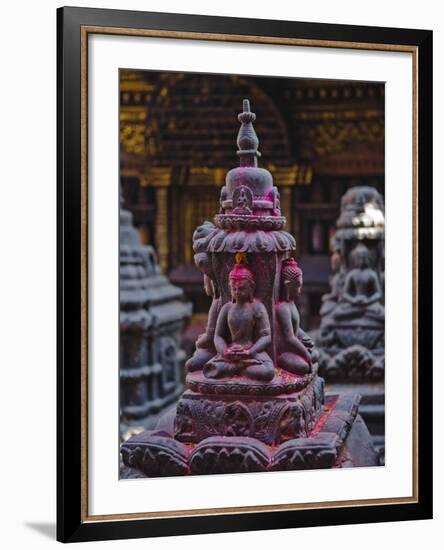 Buddha Statue at Swayambunath Temple, UNESCO World Heritage Site, Kathmandu, Nepal, Asia-Mark Chivers-Framed Photographic Print