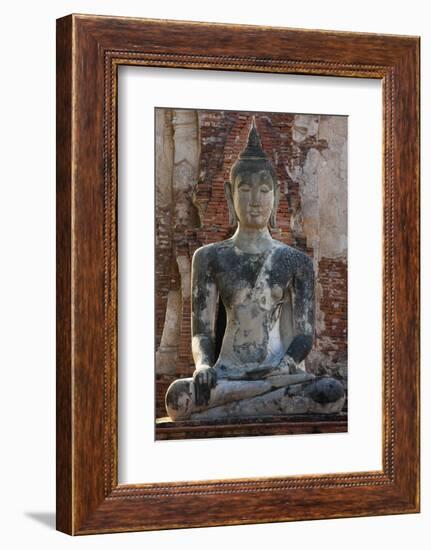 Buddha statue at Wat Mahathat, Ayutthaya Historical Park, Thailand-Art Wolfe-Framed Photographic Print
