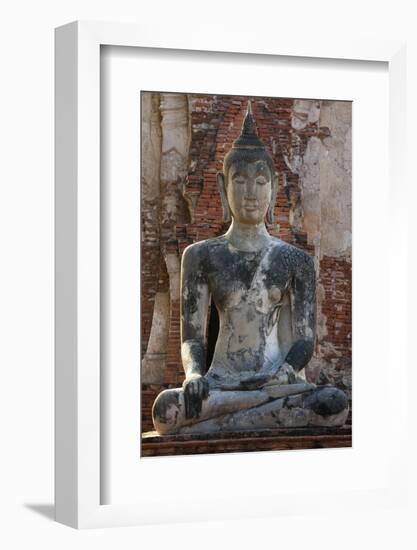 Buddha statue at Wat Mahathat, Ayutthaya Historical Park, Thailand-Art Wolfe-Framed Photographic Print