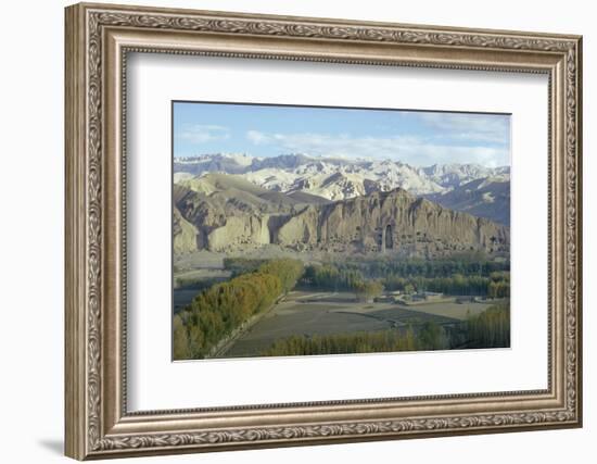 Buddha Statue in Cliffs (Since Destroyed by the Taliban), Bamiyan, Afghanistan-Sybil Sassoon-Framed Photographic Print