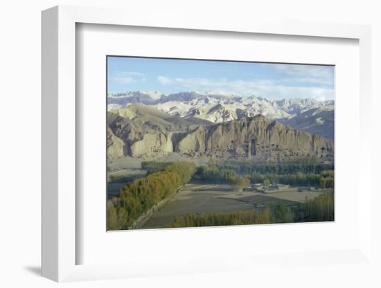 Buddha Statue in Cliffs (Since Destroyed by the Taliban), Bamiyan, Afghanistan-Sybil Sassoon-Framed Photographic Print