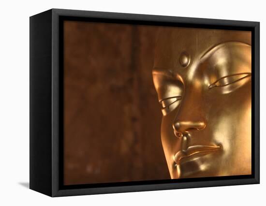 Buddha Statue in Temple-Fred de Noyelle-Framed Premier Image Canvas