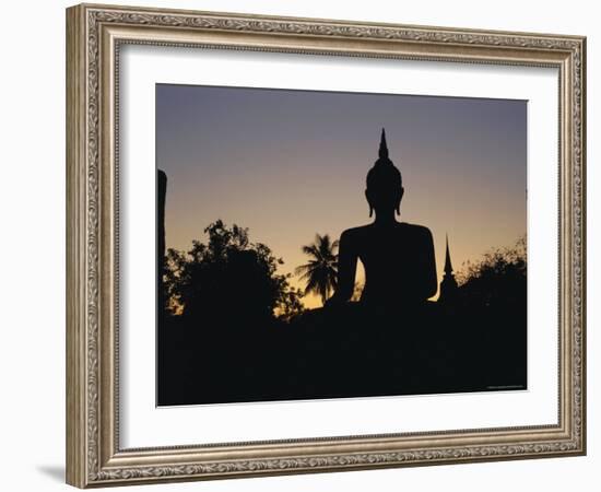 Buddha Statue in the Historical Park, Old Sukothai / Muang Kao, Sukothai, Thailand, Asia-Gavin Hellier-Framed Photographic Print