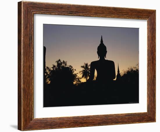 Buddha Statue in the Historical Park, Old Sukothai / Muang Kao, Sukothai, Thailand, Asia-Gavin Hellier-Framed Photographic Print