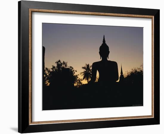 Buddha Statue in the Historical Park, Old Sukothai / Muang Kao, Sukothai, Thailand, Asia-Gavin Hellier-Framed Photographic Print