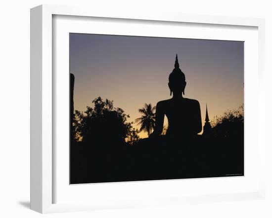 Buddha Statue in the Historical Park, Old Sukothai / Muang Kao, Sukothai, Thailand, Asia-Gavin Hellier-Framed Photographic Print